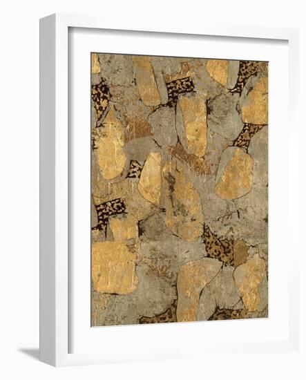 Gilded Stone Gold II-Hugo Wild-Framed Art Print