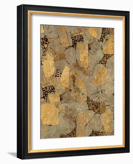 Gilded Stone Gold II-Hugo Wild-Framed Art Print