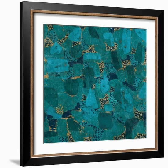 Gilded Stone Turquoise-Hugo Wild-Framed Art Print