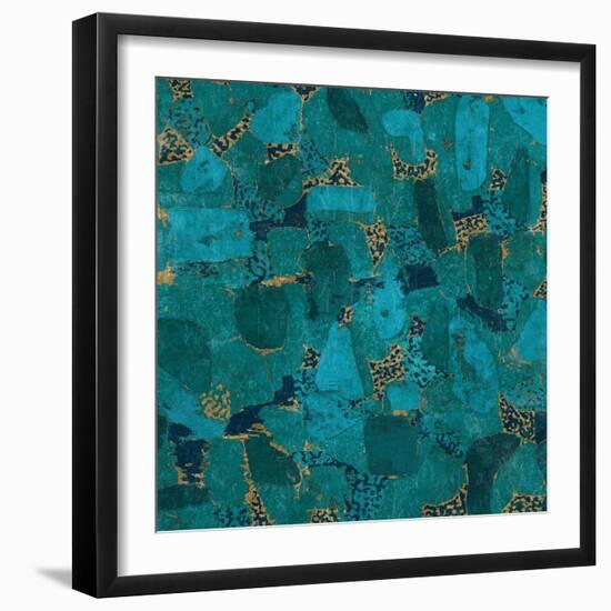 Gilded Stone Turquoise-Hugo Wild-Framed Art Print