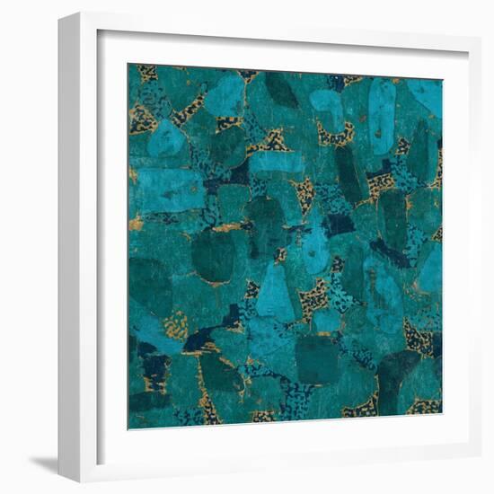 Gilded Stone Turquoise-Hugo Wild-Framed Art Print