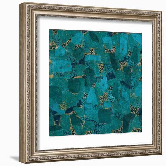 Gilded Stone Turquoise-Hugo Wild-Framed Art Print