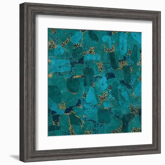 Gilded Stone Turquoise-Hugo Wild-Framed Art Print