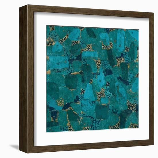 Gilded Stone Turquoise-Hugo Wild-Framed Art Print