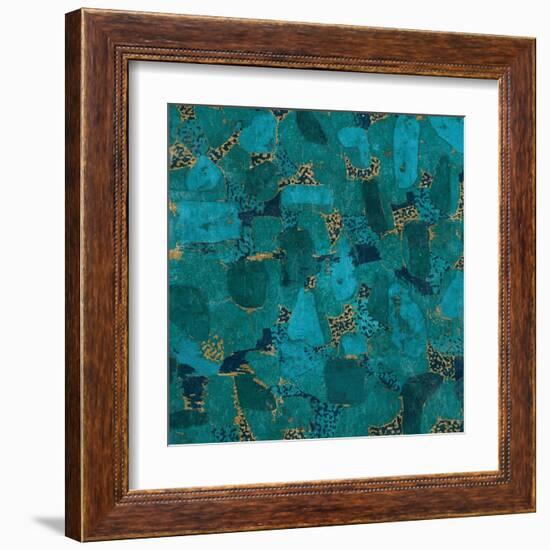 Gilded Stone Turquoise-Hugo Wild-Framed Art Print