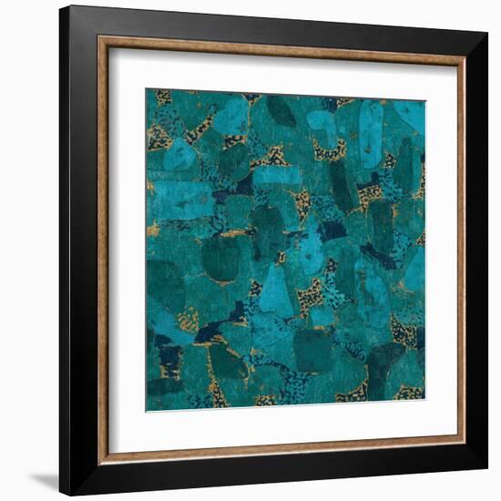 Gilded Stone Turquoise-Hugo Wild-Framed Art Print