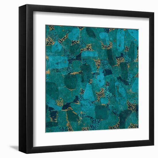 Gilded Stone Turquoise-Hugo Wild-Framed Art Print