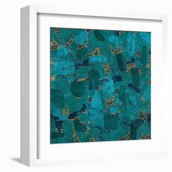 Gilded Stone Turquoise-Hugo Wild-Framed Art Print