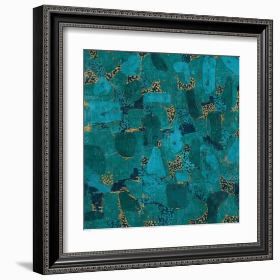 Gilded Stone Turquoise-Hugo Wild-Framed Art Print