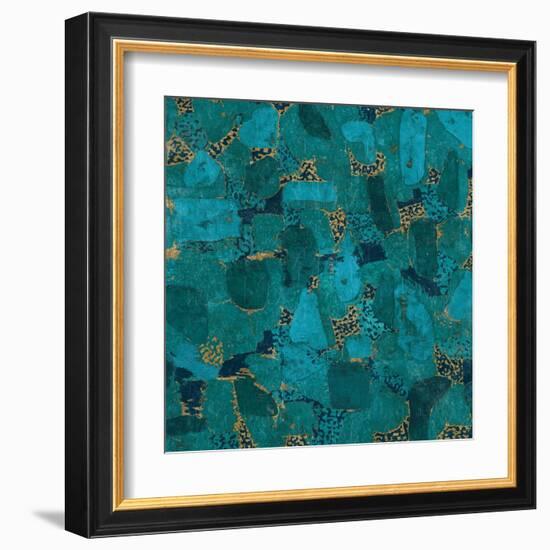 Gilded Stone Turquoise-Hugo Wild-Framed Art Print