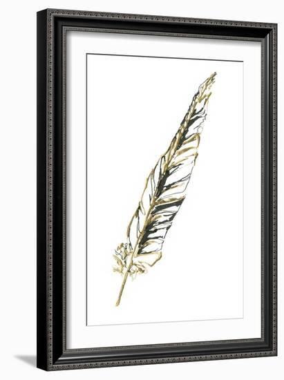 Gilded Swan Feather II-Chris Paschke-Framed Art Print