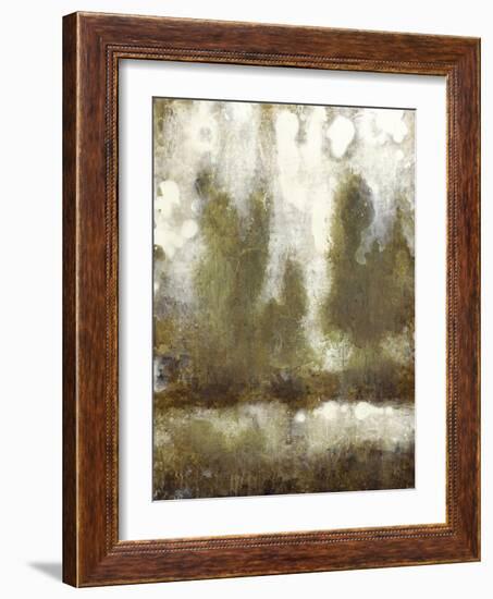 Gilded Tree Silhouette I-null-Framed Art Print