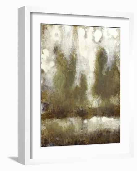 Gilded Tree Silhouette I-null-Framed Art Print