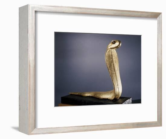 Gilded wood statue of a Netjer-Ankh (living god), Ancient Egyptian, 18th dynasty, c1333-1324 BC-Werner Forman-Framed Photographic Print