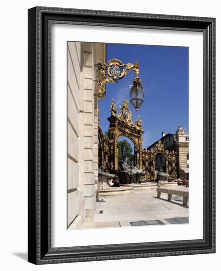 Gilded Wrought Iron Gates, Place Stanislas, Nancy, Lorraine, France-Richardson Peter-Framed Photographic Print