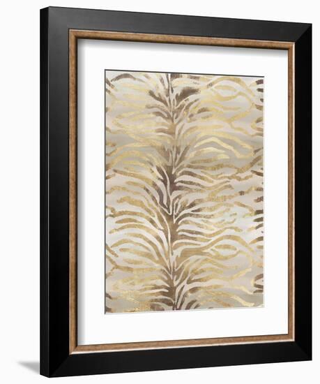 Gilded Zebra Print-Devon Ross-Framed Premium Giclee Print