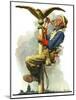 "Gilding the Eagle" or "Painting the Flagpole", May 26,1928-Norman Rockwell-Mounted Giclee Print
