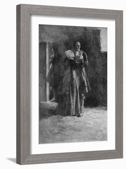 Giles Corey in Prison, Engraved by Frank French-Howard Pyle-Framed Giclee Print