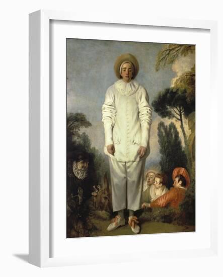 Gilles, about 1718-19-Jean Antoine Watteau-Framed Giclee Print