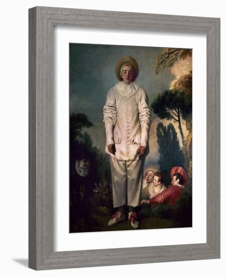 Gilles, Ca. 1718-19-Antoine Watteau-Framed Giclee Print