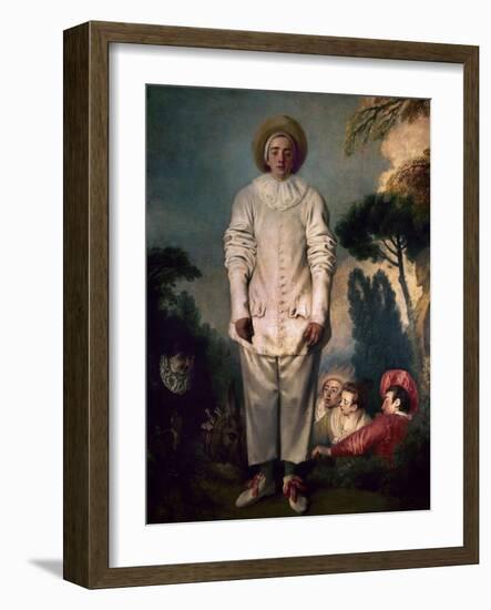 Gilles, Ca. 1718-19-Antoine Watteau-Framed Giclee Print