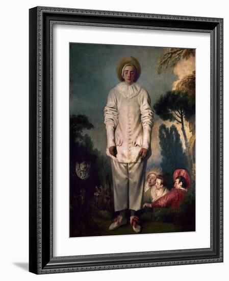 Gilles, Ca. 1718-19-Antoine Watteau-Framed Giclee Print