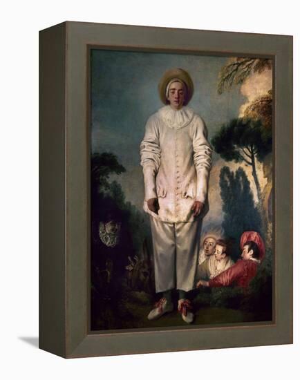 Gilles, Ca. 1718-19-Antoine Watteau-Framed Premier Image Canvas