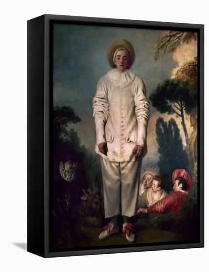 Gilles, Ca. 1718-19-Antoine Watteau-Framed Premier Image Canvas