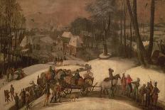 A Military Expedition in Winter, C.1590-Gillis Mostaert-Giclee Print