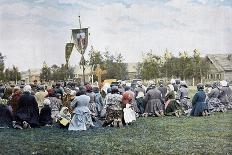 A Religious Procession in a Village, Russia, C1890-Gillot-Giclee Print