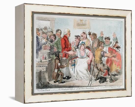 Gillray Cartoon on Vaccination Against Smallpox Using Cowpox Serum, 1802-James Gillray-Framed Premier Image Canvas