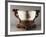 Gilt-Edged Ribbed Cup with Floral Decorations, Circa 1770-null-Framed Giclee Print