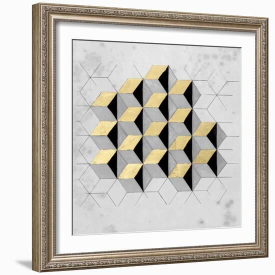 Gilt Geometry I-Naomi McCavitt-Framed Art Print