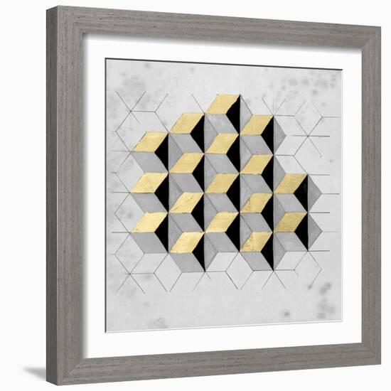 Gilt Geometry I-Naomi McCavitt-Framed Art Print