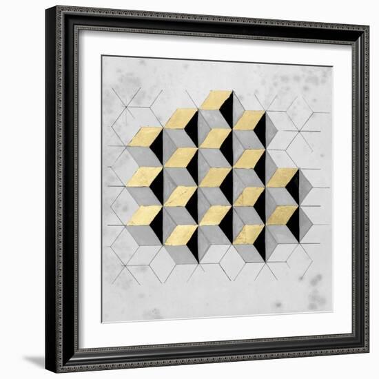 Gilt Geometry I-Naomi McCavitt-Framed Art Print