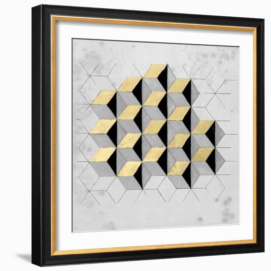 Gilt Geometry I-Naomi McCavitt-Framed Art Print