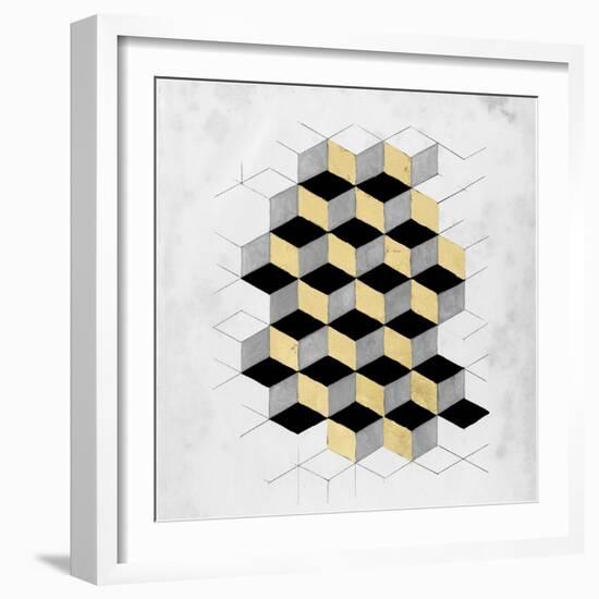 Gilt Geometry II-Naomi McCavitt-Framed Art Print