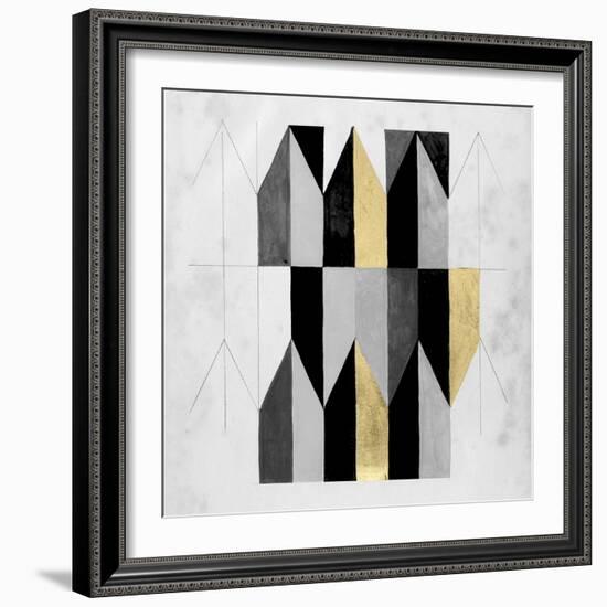 Gilt Geometry V-Naomi McCavitt-Framed Art Print