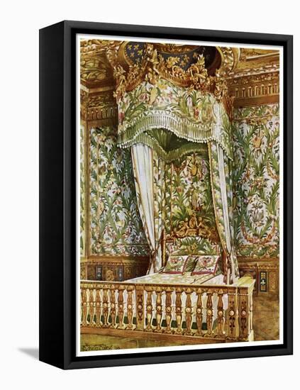 Gilt State Bed of Marie Antoinette, Queen's Bedroom, Palais De Fontainebleau, France, 1911-1912-Edwin Foley-Framed Premier Image Canvas