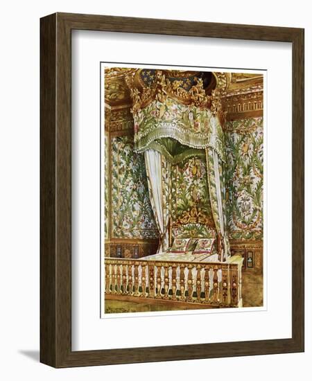 Gilt State Bed of Marie Antoinette, Queen's Bedroom, Palais De Fontainebleau, France, 1911-1912-Edwin Foley-Framed Giclee Print