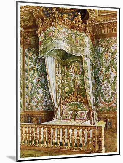 Gilt State Bed of Marie Antoinette, Queen's Bedroom, Palais De Fontainebleau, France, 1911-1912-Edwin Foley-Mounted Giclee Print