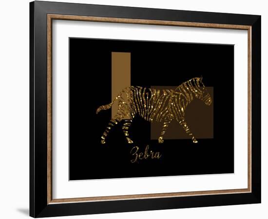 Gilt Zebra-Tina Lavoie-Framed Giclee Print