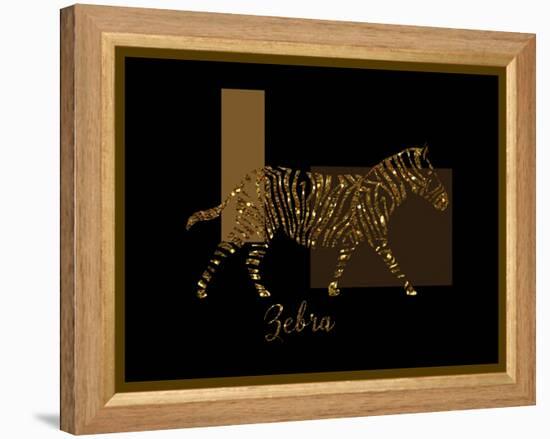 Gilt Zebra-Tina Lavoie-Framed Premier Image Canvas