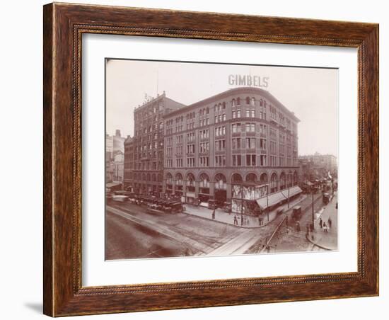 Gimbel Brothers, Market Street at 9th, Southeast Corner, 1899-null-Framed Giclee Print