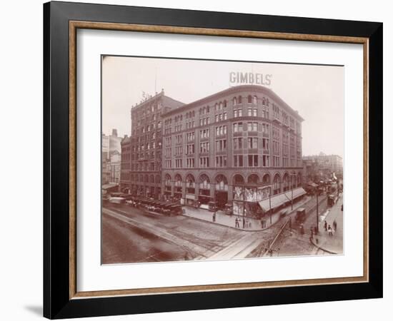 Gimbel Brothers, Market Street at 9th, Southeast Corner, 1899-null-Framed Giclee Print