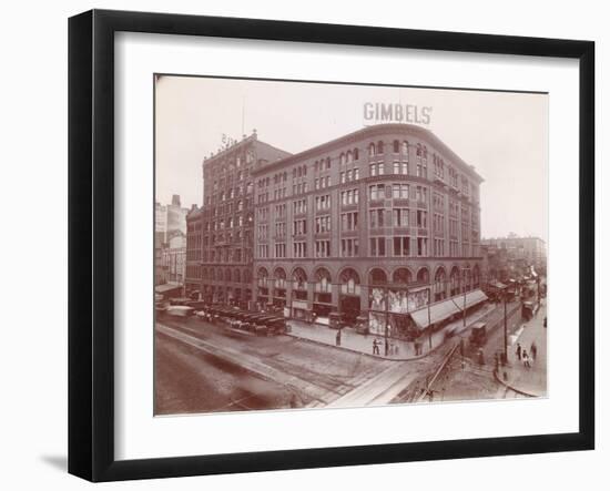 Gimbel Brothers, Market Street at 9th, Southeast Corner, 1899-null-Framed Giclee Print