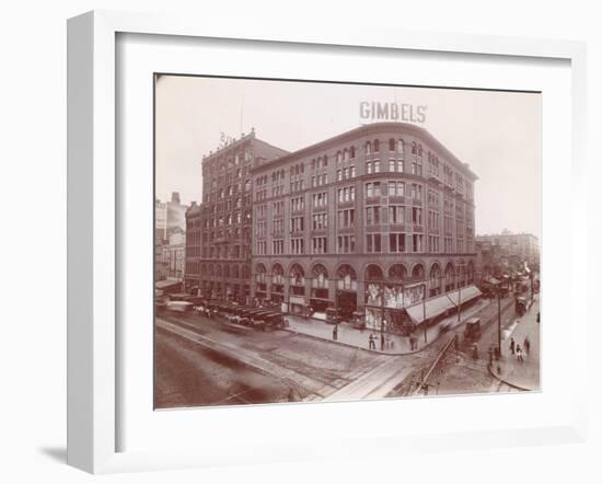 Gimbel Brothers, Market Street at 9th, Southeast Corner, 1899-null-Framed Giclee Print
