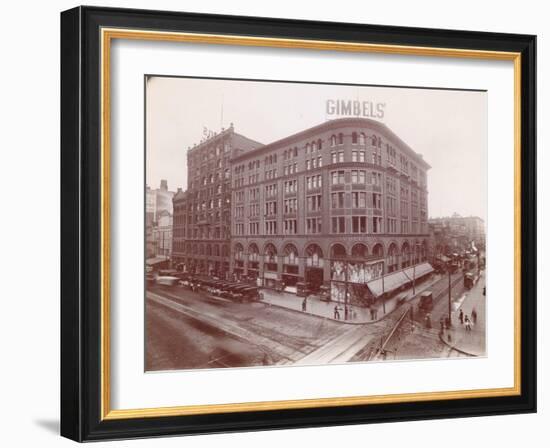 Gimbel Brothers, Market Street at 9th, Southeast Corner, 1899-null-Framed Giclee Print