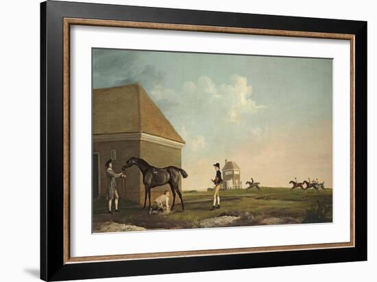 Gimcrack on Newmarket Heath with a Trainer, a Jockey and a Stable Lad-George Stubbs-Framed Giclee Print