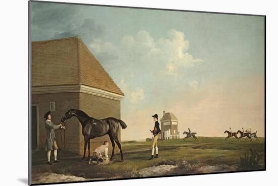 Gimcrack on Newmarket Heath with a Trainer, a Jockey and a Stable Lad-George Stubbs-Mounted Giclee Print